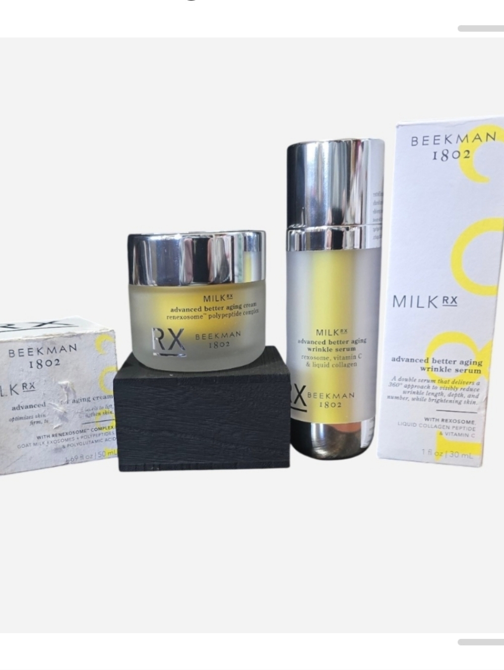 Beekman 1802 Milk RX Advanced Better Aging Cream and Serum Set